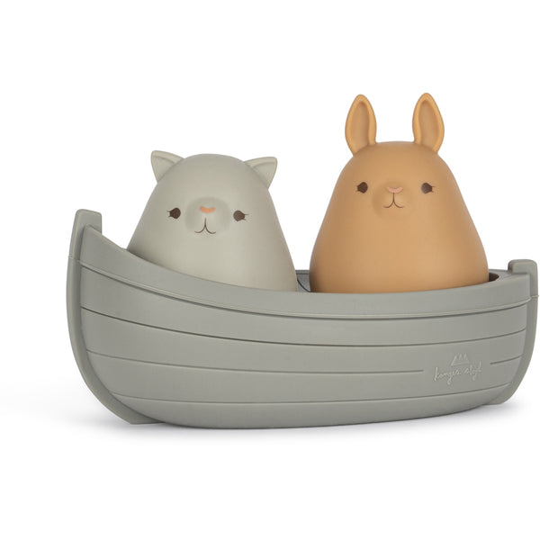 Konges Sløjd Silicone Boat Toys - Almond Mix