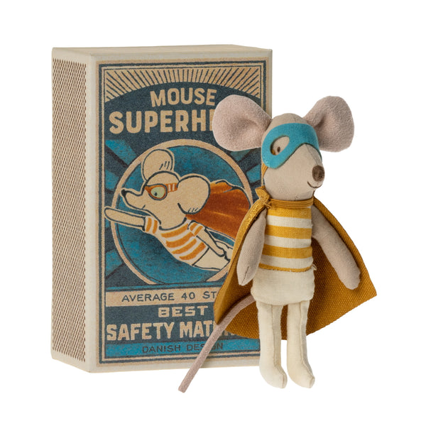 Maileg Superhero Mouse In Matchbox