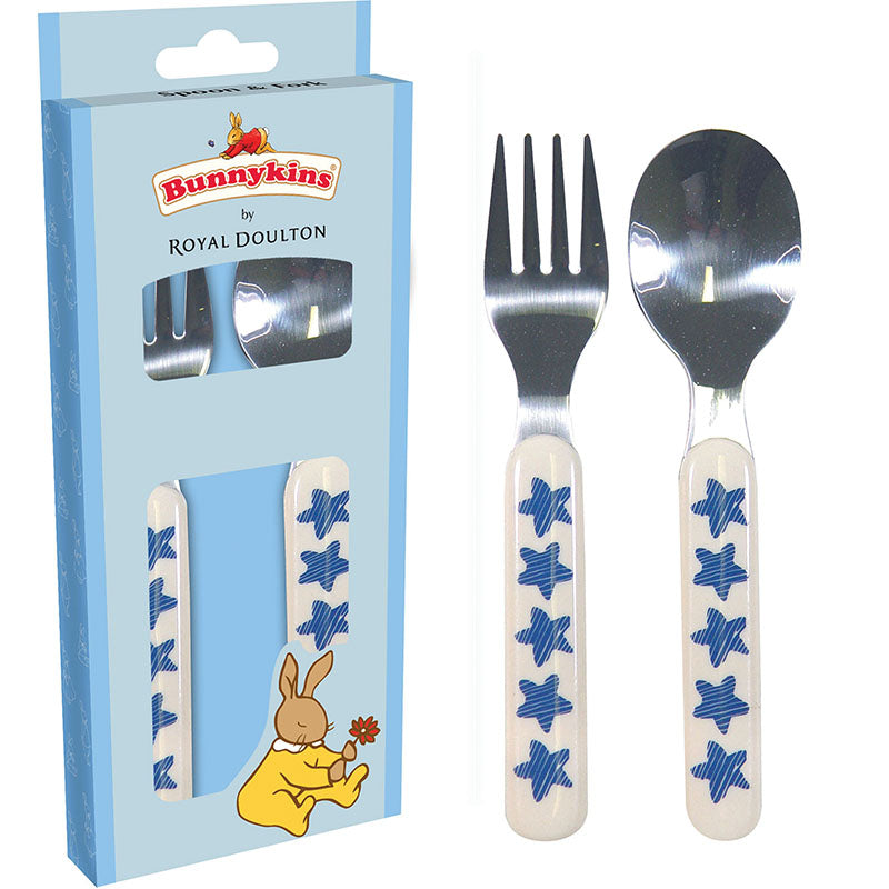 Bunnykins Fork & Spoon Set - Star Blue