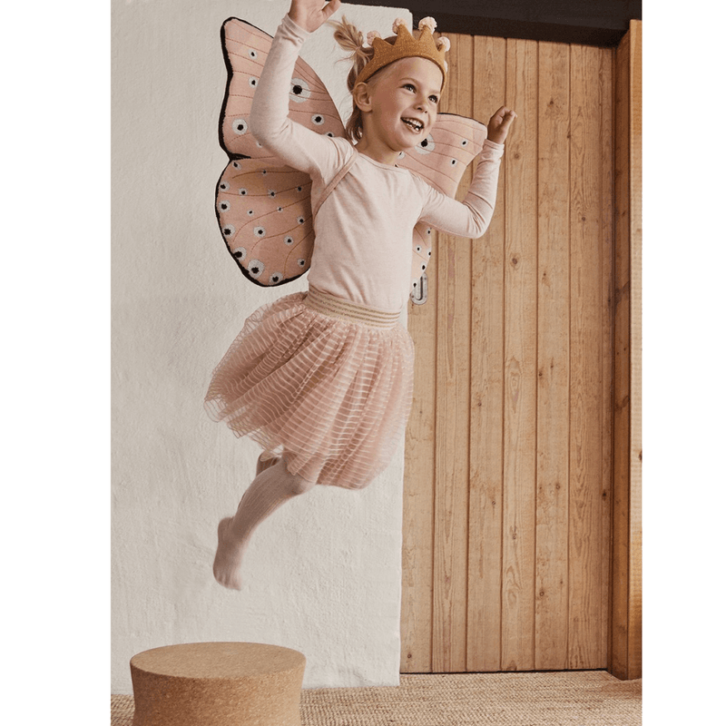 Buttefly costume wings is knitted cotton with glitter details