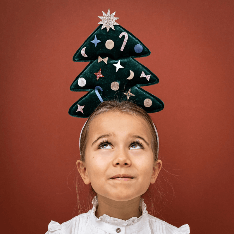 Christmas Tree Headdress fit ages 3  to 10 year old