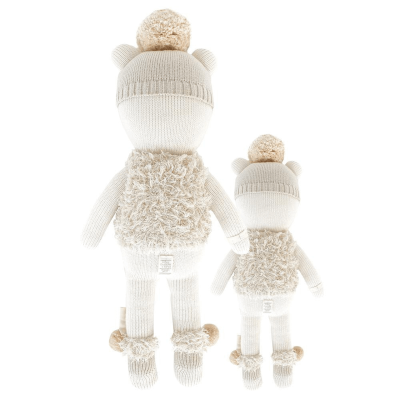 Cuddle + Kind Stella The Polar Bear is hand knit with premium 100 percent cotton yarn