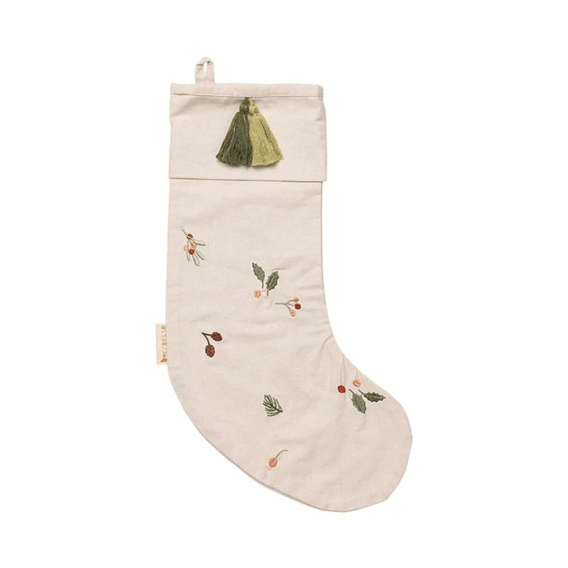 Fabelab Christmas Stocking - Yule Greens Embroidery