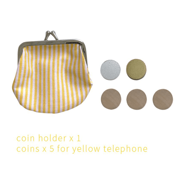GG Yellow phone contains main telephone body, coins and coin case