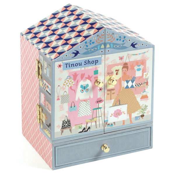 Illustrated Music box for childhood keepsake