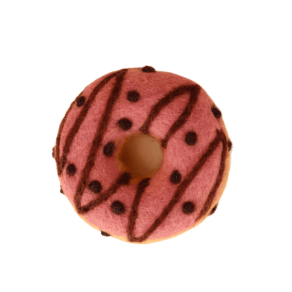 Juni Moon Felt Donut Pink Choc Set Of 3