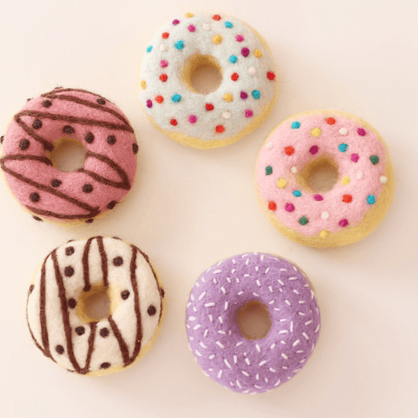 Juni Moon felt Donut is made of non-toxic dyes