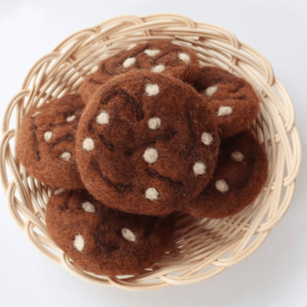 Juni Moon Felt Double Choc Chip Cookies Set of 6