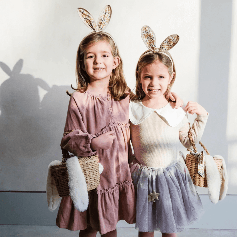 Mimi and Lula Spring bunny bag in soft suedette fabric