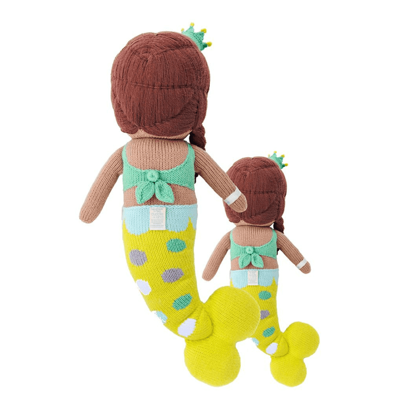 Pearl The Mermaid is hand knit with premium 100 percent cotton yarn
