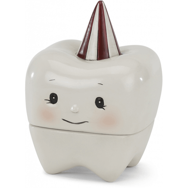 Tooth box off white color and made from 100 percent stone