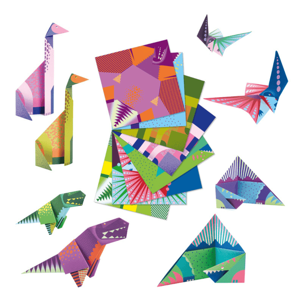 World of dinosaurs origami craft
